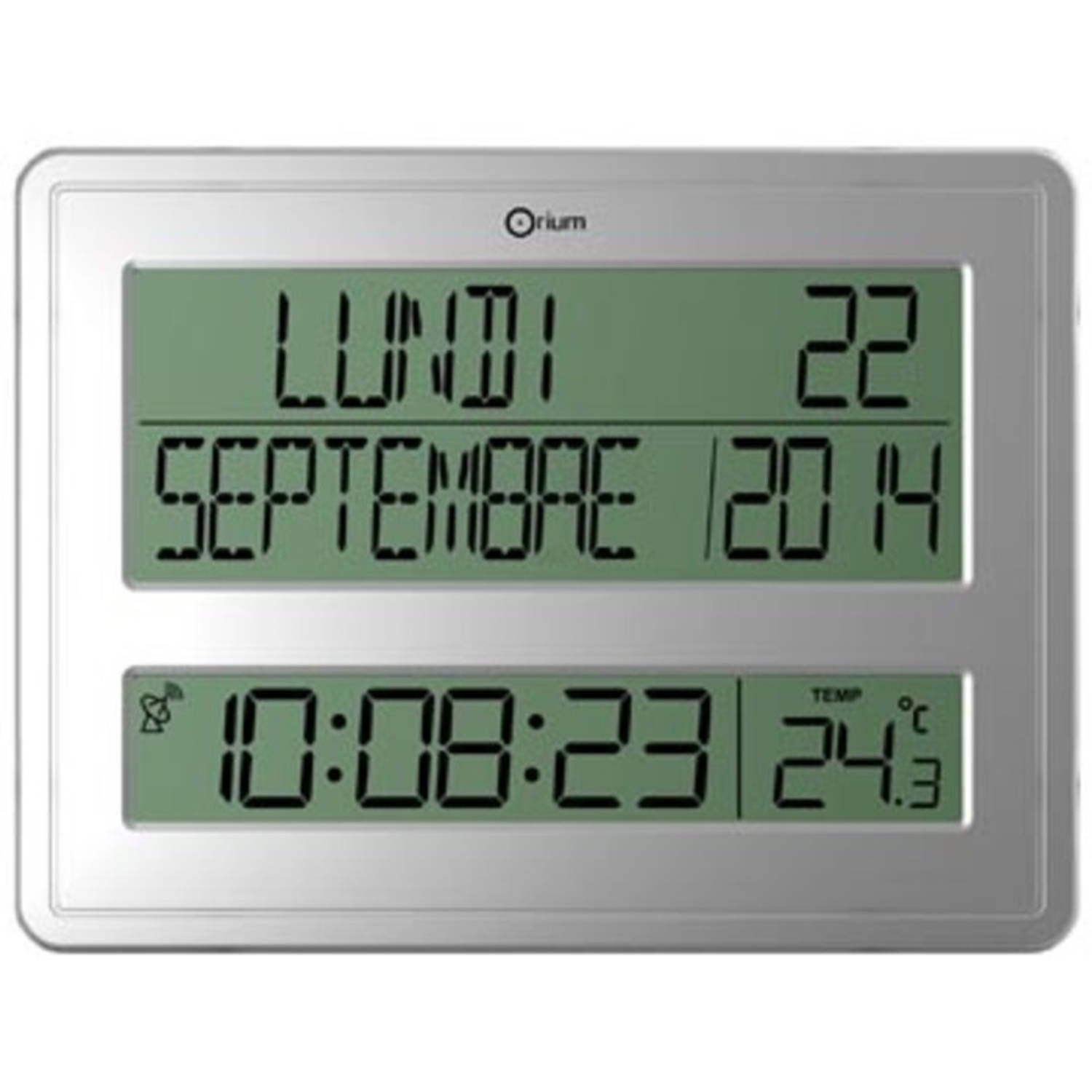 Orium By Cep Digitale Radiogestuurde Klok En Kalender, Zilver - Silver