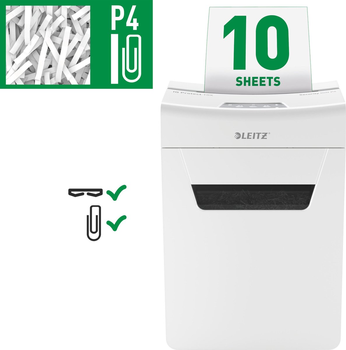 Leitz IQ Protect Premium Papiervernietiger 10X
