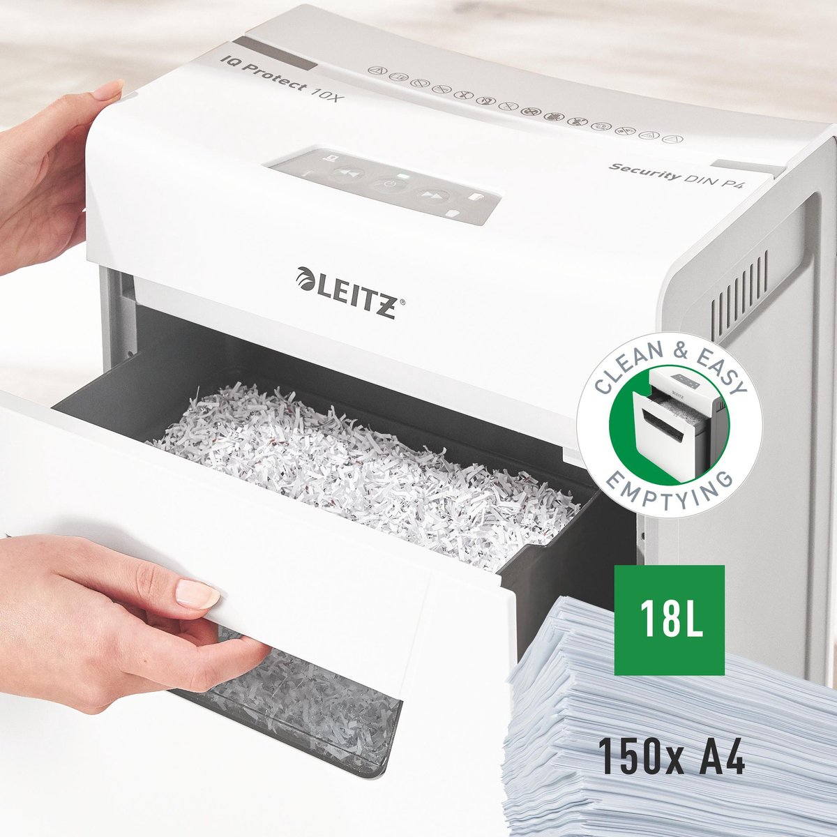 Leitz IQ Protect Premium Papiervernietiger 10X