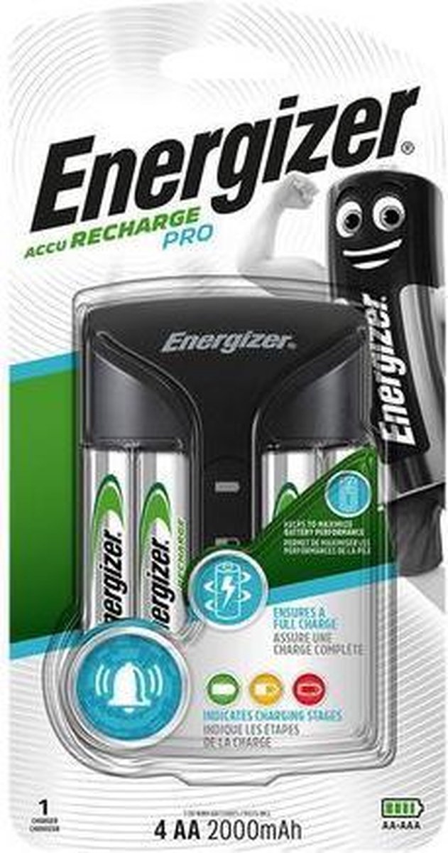 Energizer Batterijlader Pro Charger, Inclusief 4 X Aa Batterij, Op Blister