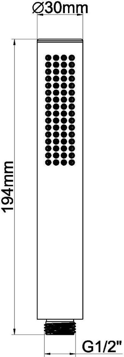 Wiesbaden losse handdouche 1/2" Gunmetal