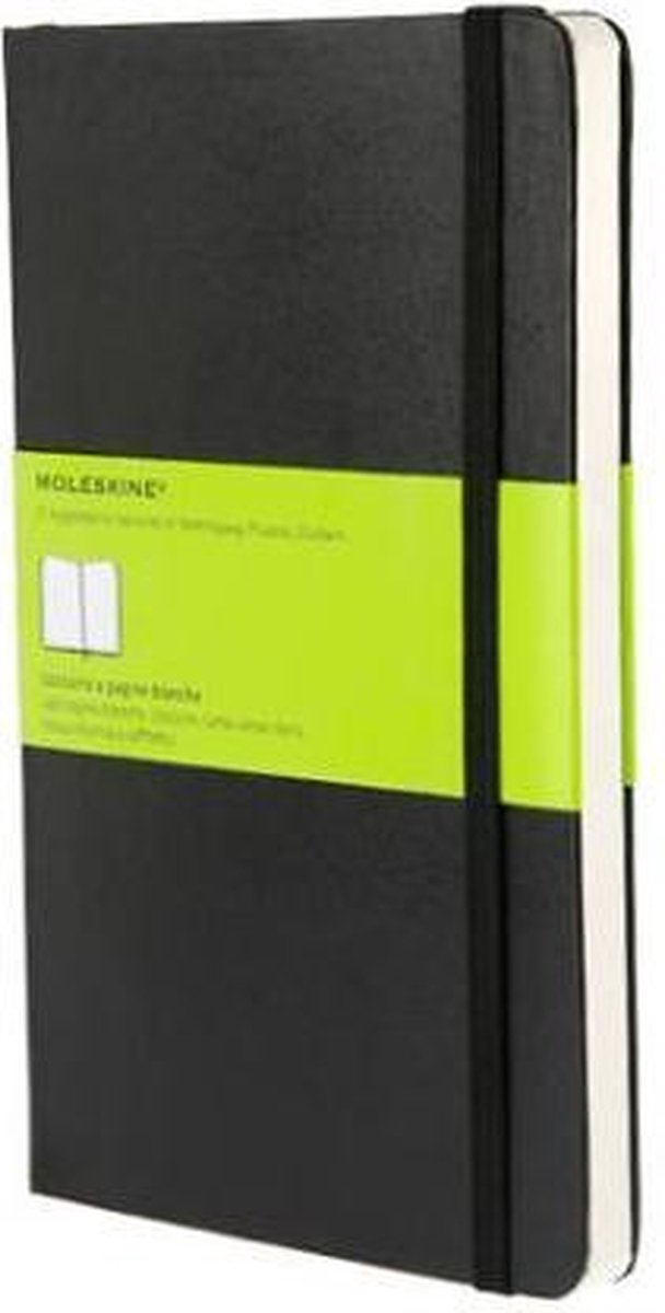 Moleskine Notitieboek, Ft 13 X 21 Cm, Effen, Harde Cover, 192 Bladzijden, - Negro