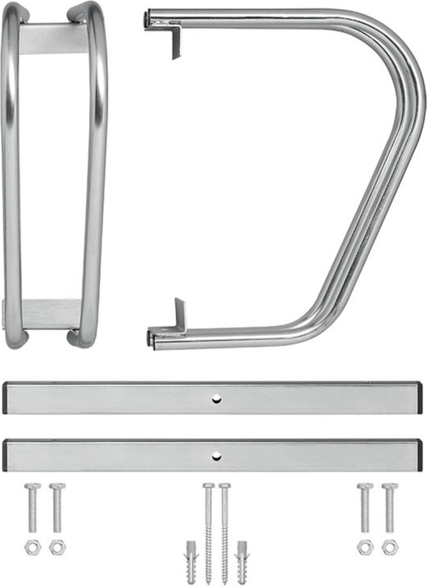 PROPLUS Fietsenrek Voor Twee Fietsen 26 X 40 X 33 Cm Zilver - Silver