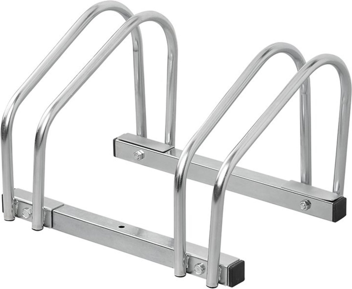 PROPLUS Fietsenrek Voor Twee Fietsen 26 X 40 X 33 Cm Zilver - Silver