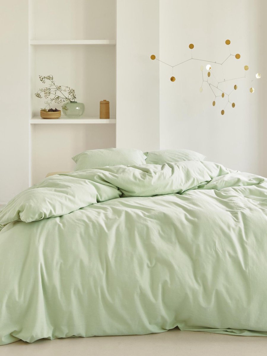 Essenza Guy Pistache dekbedovertrek - Groen