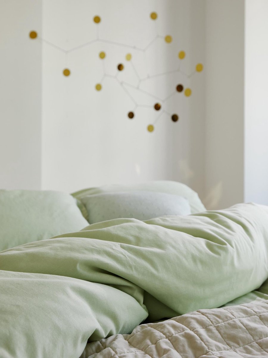 Essenza Guy Pistache dekbedovertrek - Groen