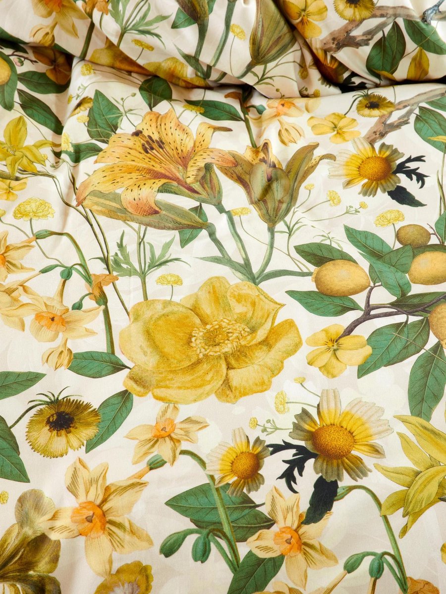 Essenza Lisa Silk dekbedovertrek - Geel