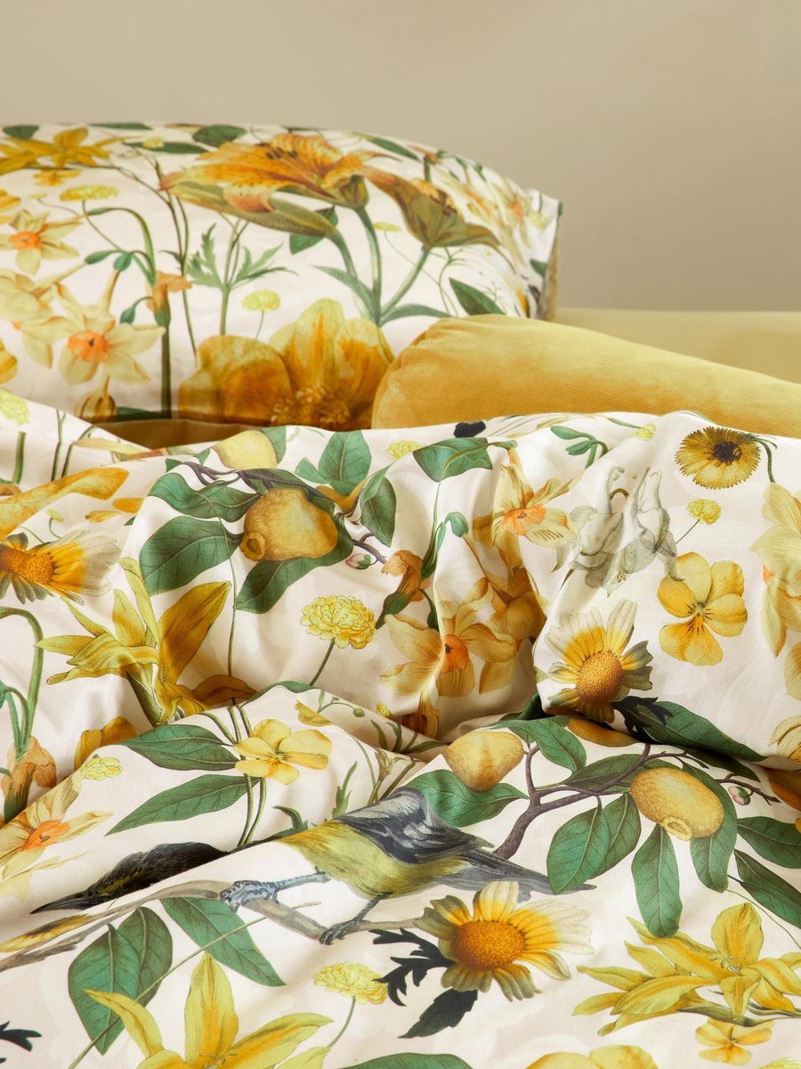 Essenza Lisa Silk dekbedovertrek - Geel