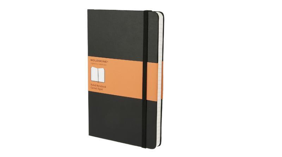 Moleskine Notitieboek, Ft 13 X 21 Cm, Gelijnd, Harde Cover, 192 Bladzijden, - Negro
