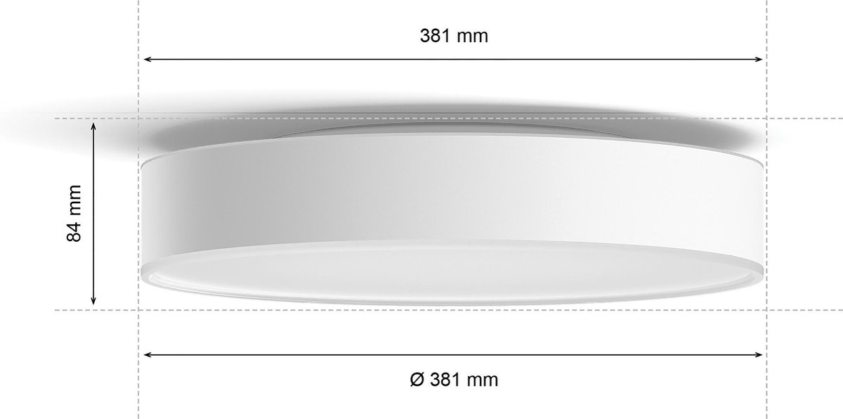 Philips Enrave plafondlamp WA 38 cm - Wit