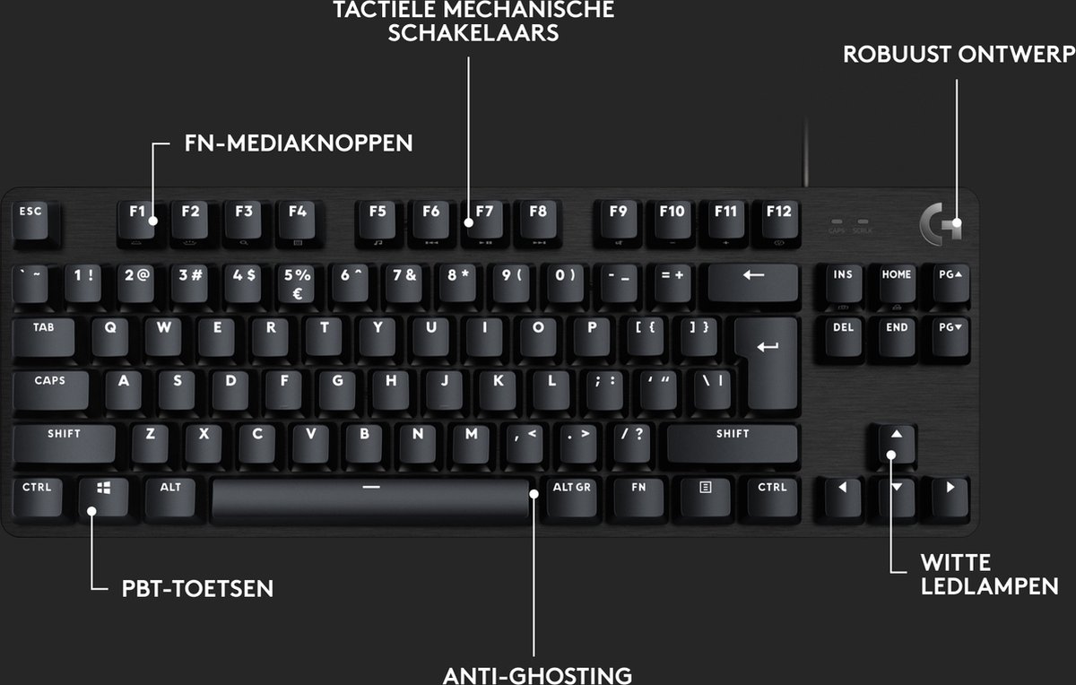 Logitech G413 SE Mechanisch Gaming Toetsenbord - Zwart