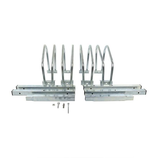 PROPLUS Fietsenrek Voor Vier Fietsen - Silver