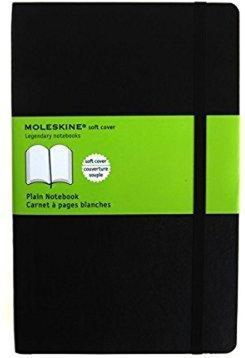 Moleskine Notitieboek, Ft 9 X 14 Cm, Effen, Soepele Cover, 192 Bladzijden, - Negro