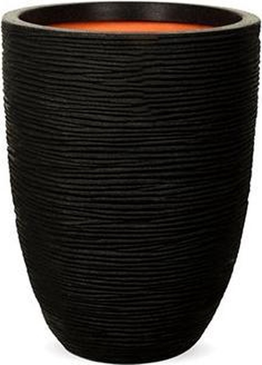 Capi Europe Vaas Eleg Laag Rib Nl 46x58 Antraciet - Zwart