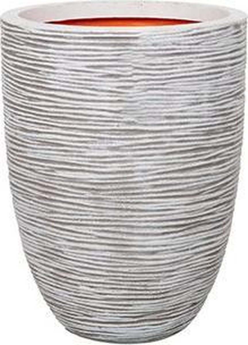 Capi Europe Vaas Eleg Laag Rib Nl 46x58 Antraciet - Zwart