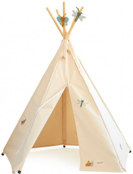 Unknown speeltent Hippie Tipi 135 x 150 cm katoen crème 8 delig