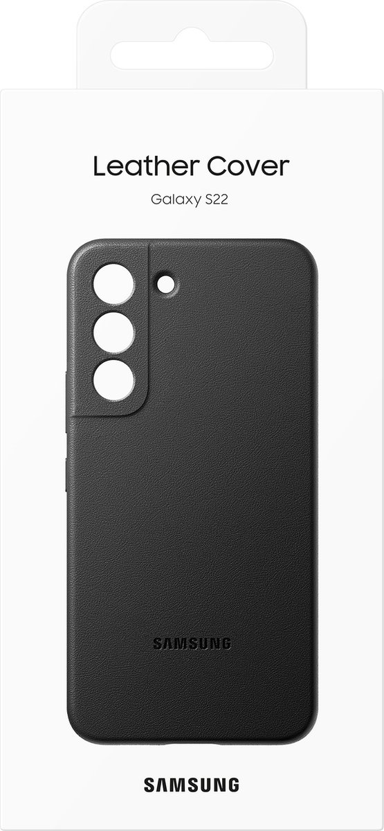 Samsung Galaxy S22 Leather Cover - Zwart