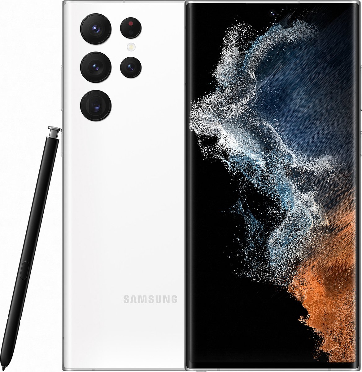 Samsung Galaxy S22 Ultra 8GB | 128GB (Phantom White) - Rood