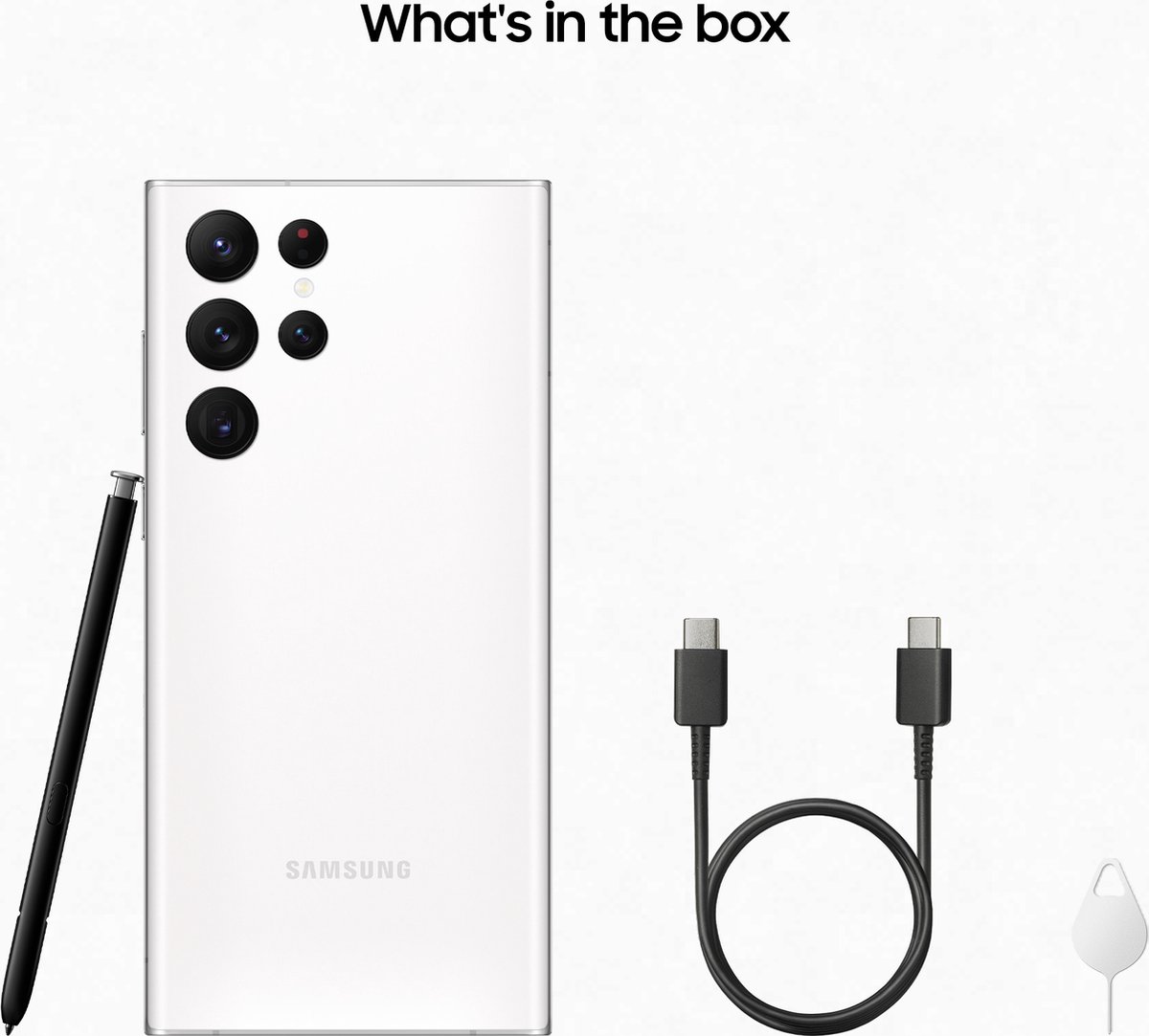 Samsung Galaxy S22 Ultra 8GB | 128GB (Phantom White) - Rood