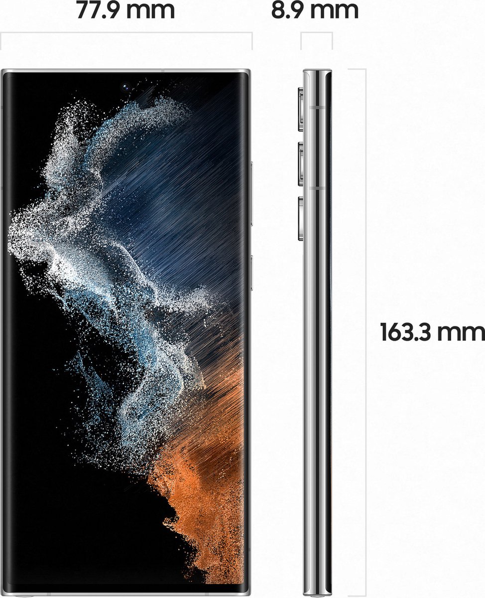 Samsung Galaxy S22 Ultra 8GB | 128GB (Phantom White) - Rood