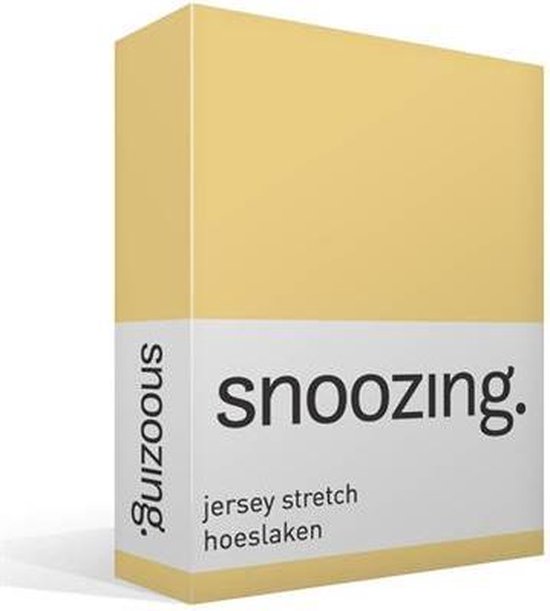 Snoozing Jersey Stretch - Hoeslaken - 160/180x200/220/210 - - Geel