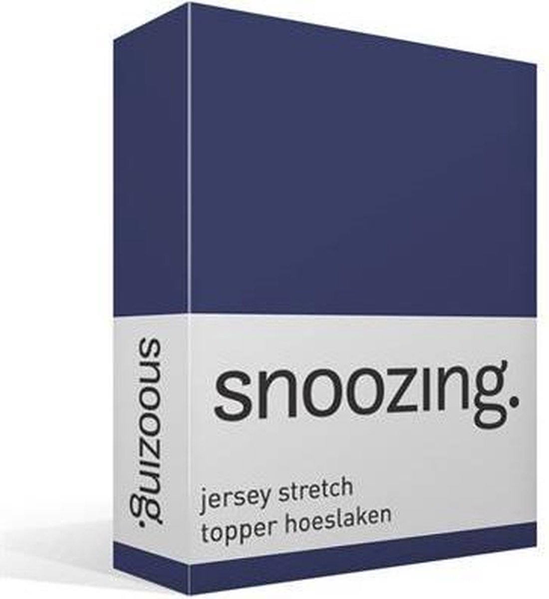 Snoozing Stretch - Topper - Hoeslaken - 200x200/220/210 - Navy - Blauw