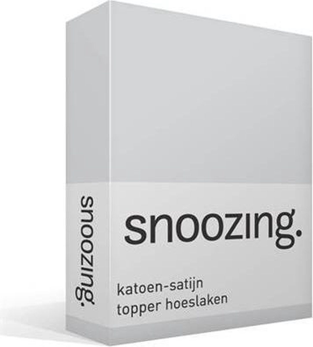 Snoozing - Katoen-satijn - Topper - Hoeslaken - 200x200 - - Grijs