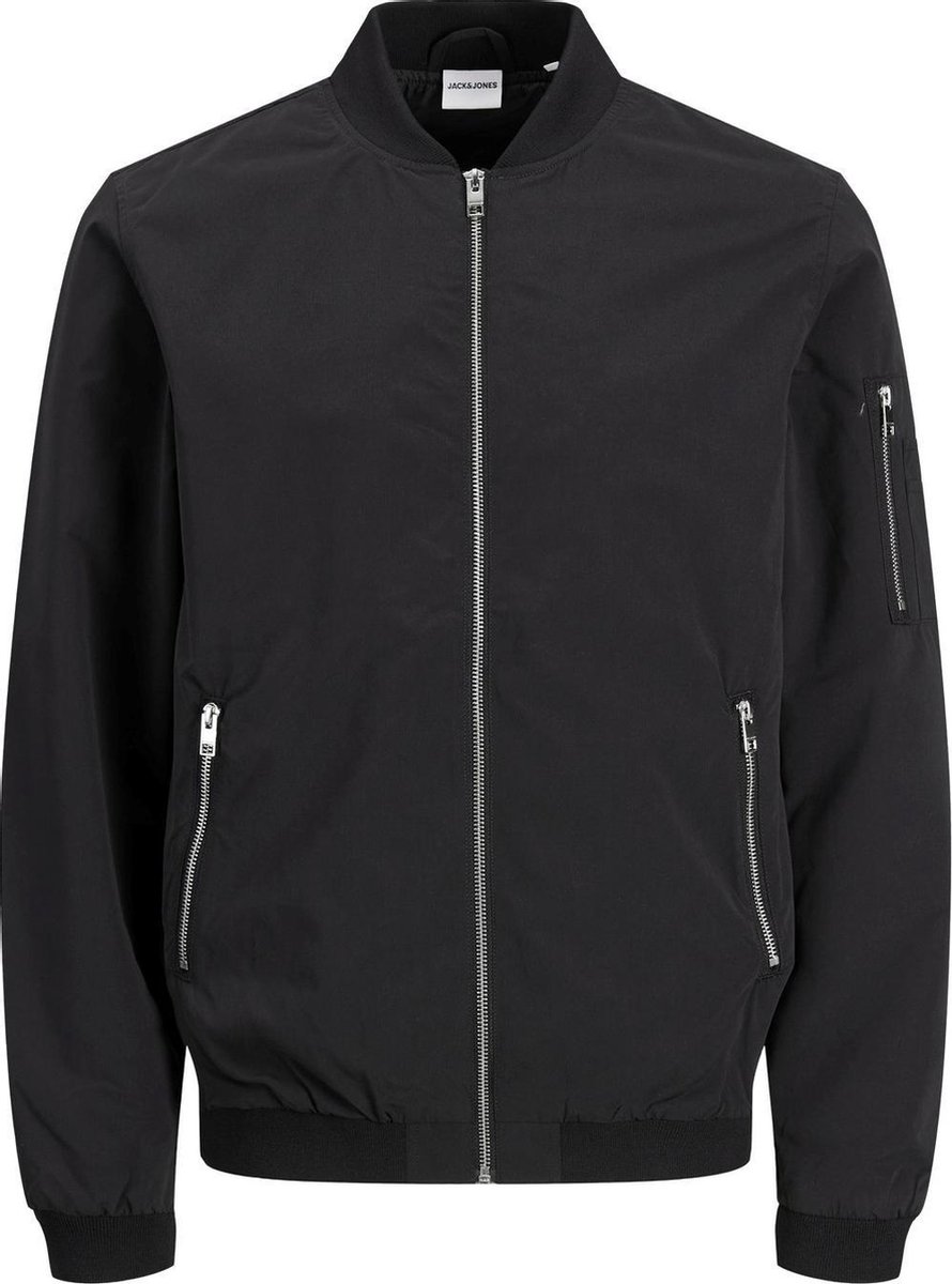 JACK & JONES Essentials - Bomberjack met rits in zwart