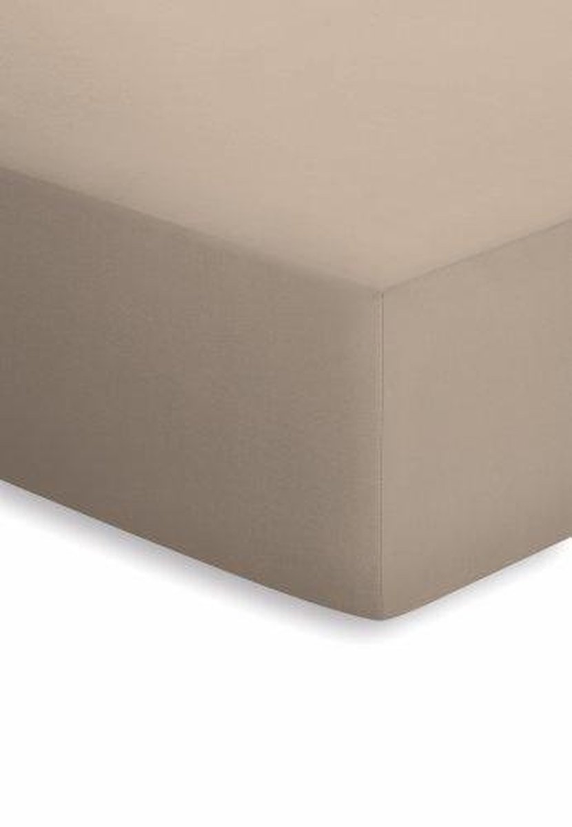 Schlafgut Jersey Stretch Hoeslaken - 95% Gebreide Jersey Katoen - 5% Elastan - 2-persoons (140/160x200/220 Cm) - Taupe