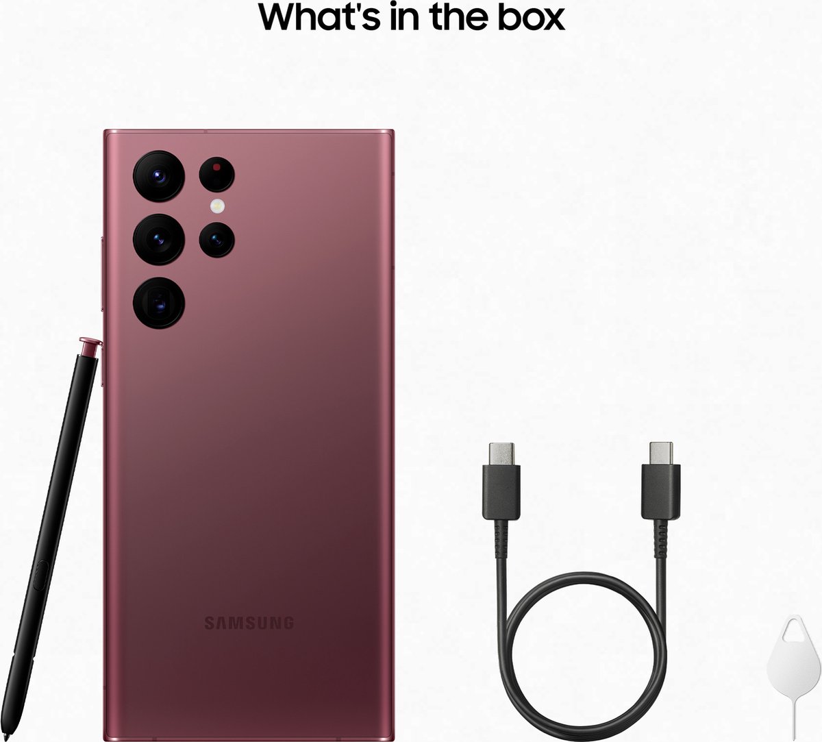 Samsung Galaxy S22 Ultra - 256 GB Burgundy - Rood