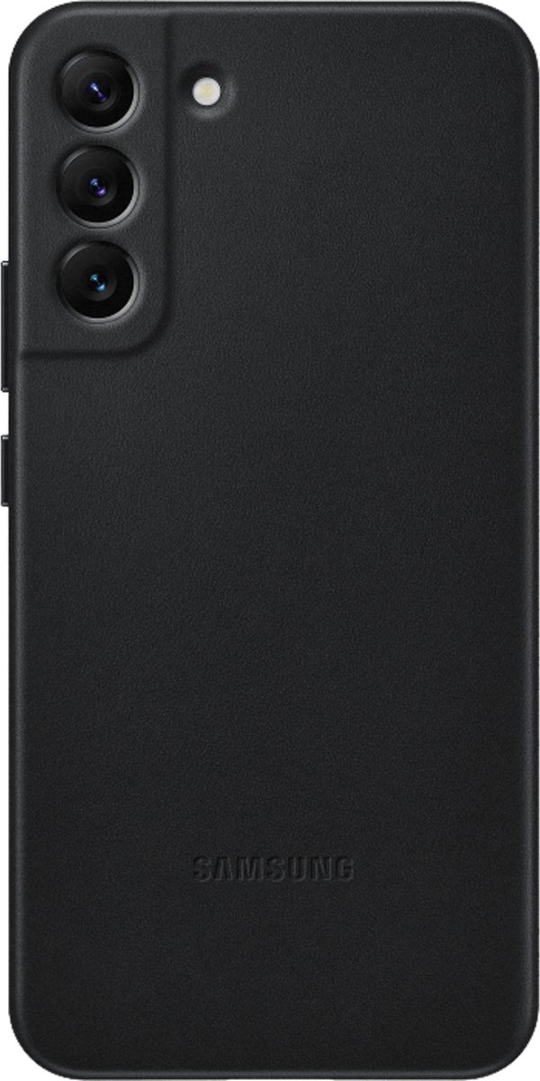 Samsung Galaxy S22 Plus Back Cover Leer - Negro