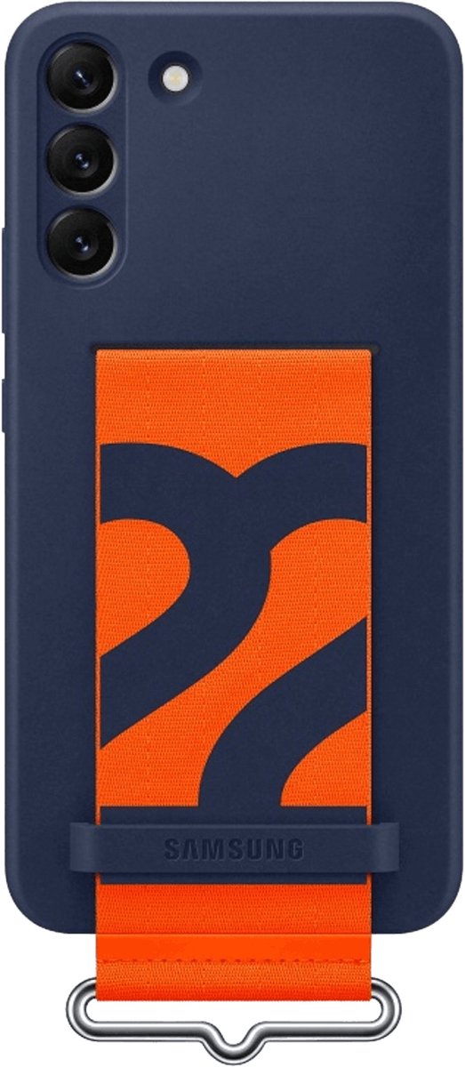 Samsung Galaxy S22 Plus Siliconen Back Cover met Band - Azul