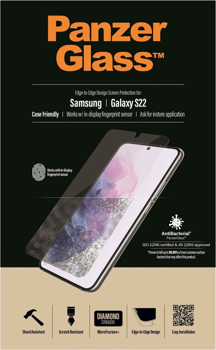 PanzerGlass UltraForce 1 Samsung Galaxy S22 Screenprotector