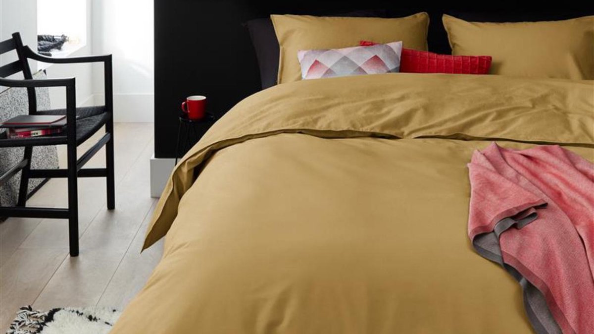 Beddinghouse Dekbedovertrek Organic Basic - 140 x 200/220 cm - Geel