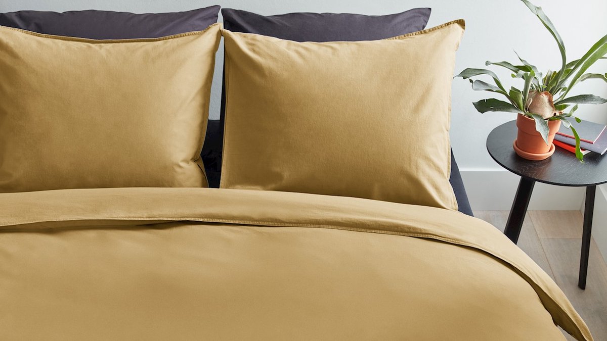 Beddinghouse Dekbedovertrek Organic Basic - 140 x 200/220 cm - Geel