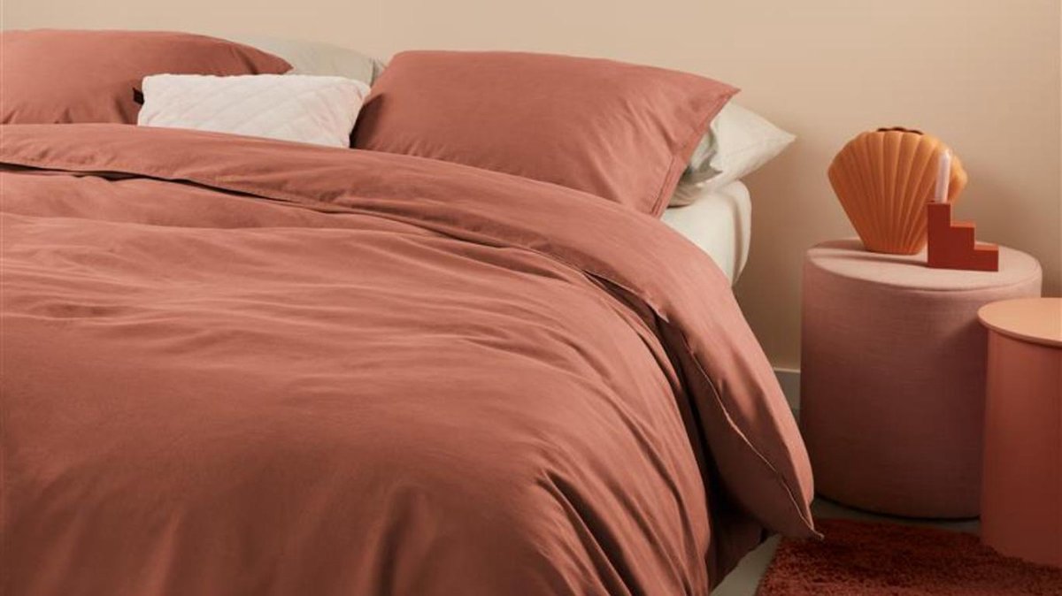 Beddinghouse Dekbedovertrek Organic Basic - 200 x 200/220 cm - Bruin