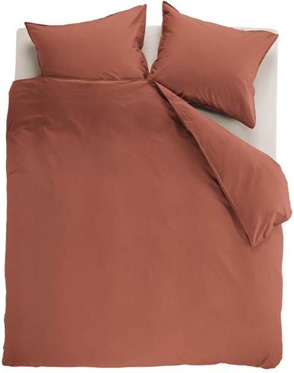 Beddinghouse Dekbedovertrek Organic Basic - 200 x 200/220 cm - Bruin