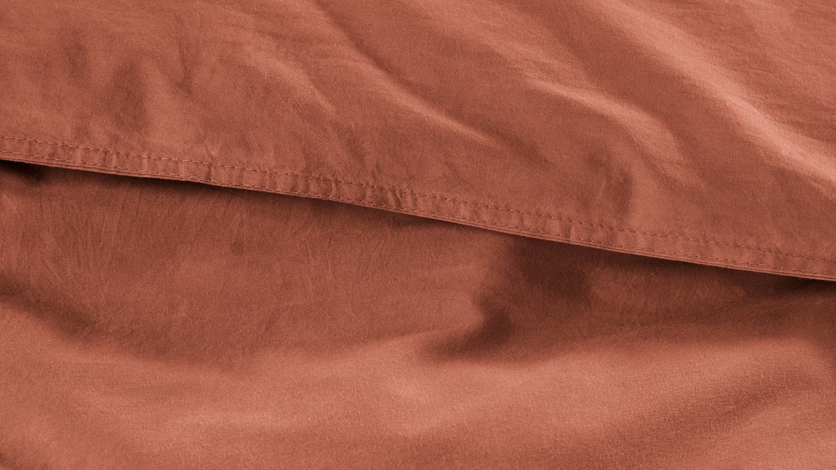 Beddinghouse Dekbedovertrek Organic Basic - 200 x 200/220 cm - Bruin