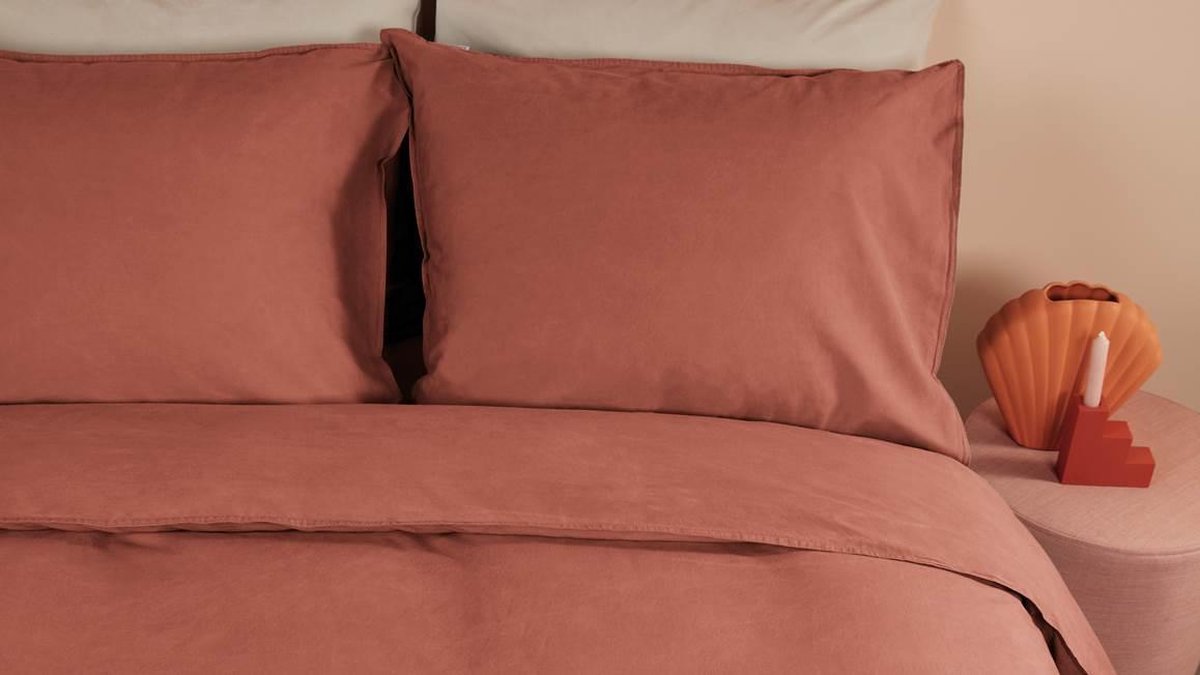 Beddinghouse Dekbedovertrek Organic Basic - 200 x 200/220 cm - Bruin