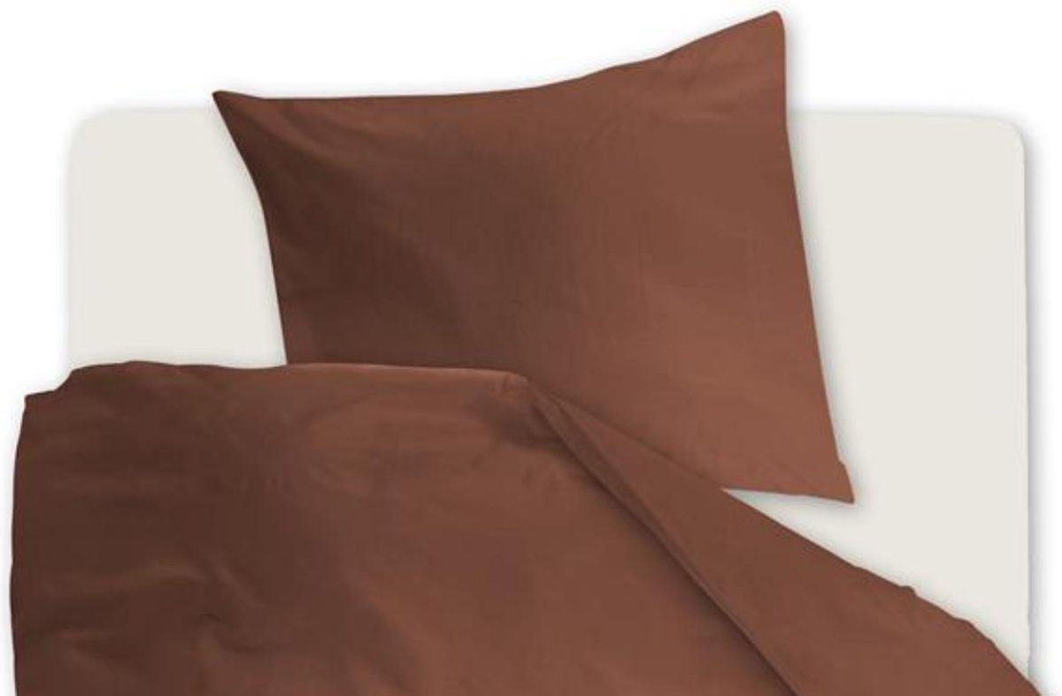 Beddinghouse Dekbedovertrek Organic Basic - 200 x 200/220 cm - Bruin