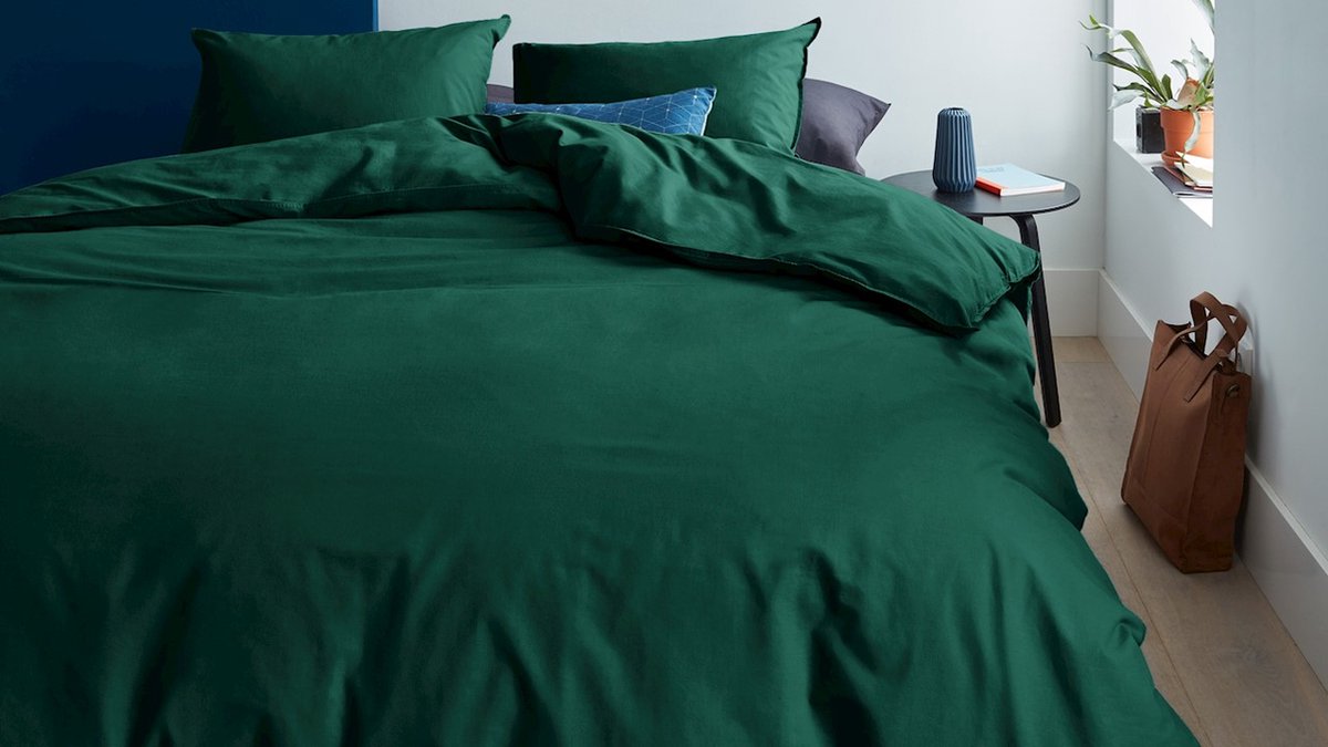 Beddinghouse Dekbedovertrek Organic Basic - 140 x 200/220 cm - Groen
