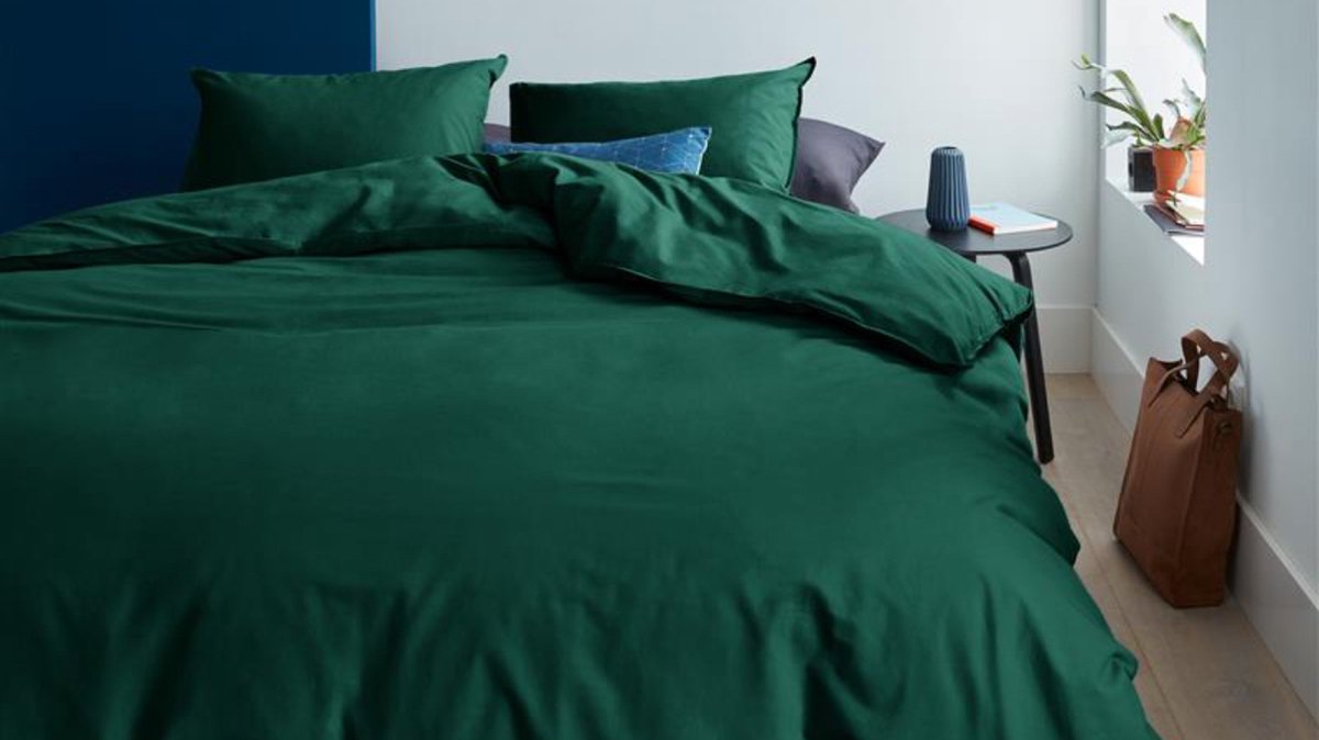 Beddinghouse Dekbedovertrek Organic Basic - 140 x 200/220 cm - Groen