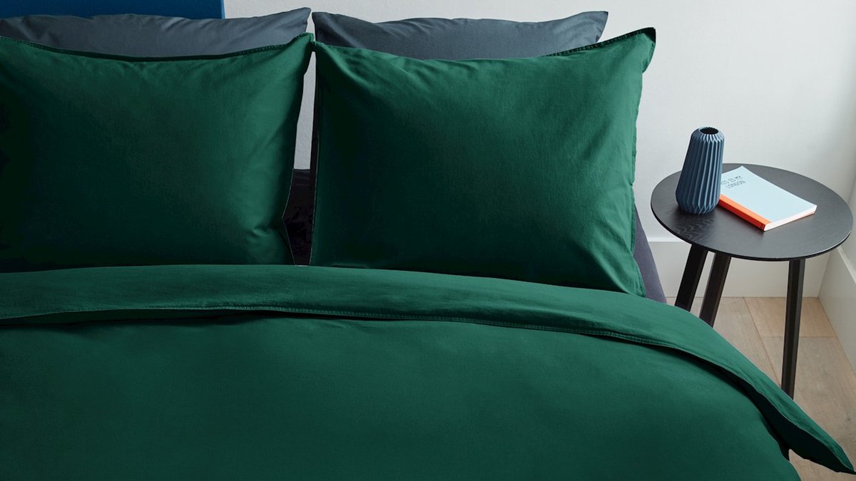 Beddinghouse Dekbedovertrek Organic Basic - 140 x 200/220 cm - Groen