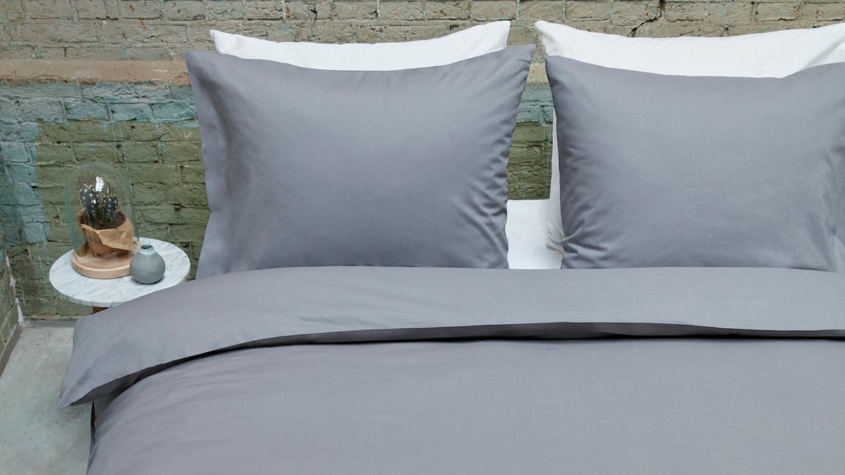 Beddinghouse Dekbedovertrek Organic Basic - 200 x 200/220 cm - Grijs