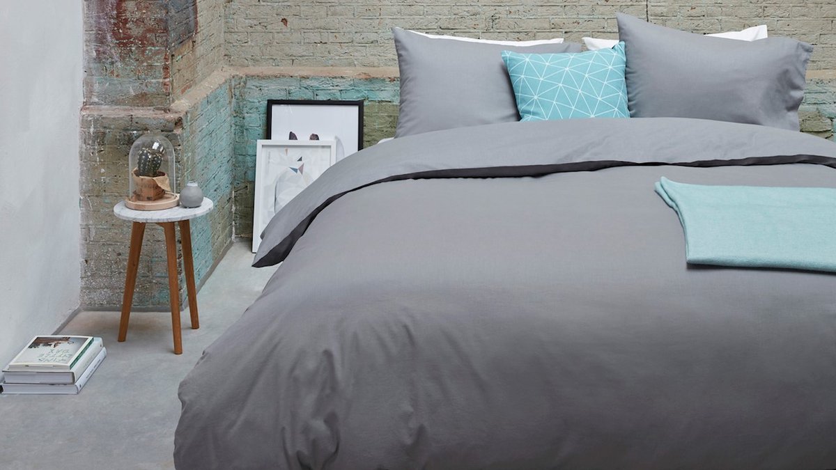 Beddinghouse Dekbedovertrek Organic Basic - 200 x 200/220 cm - Grijs