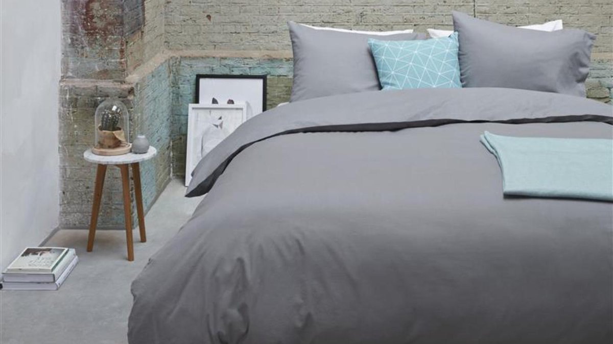 Beddinghouse Dekbedovertrek Organic Basic - 200 x 200/220 cm - Grijs