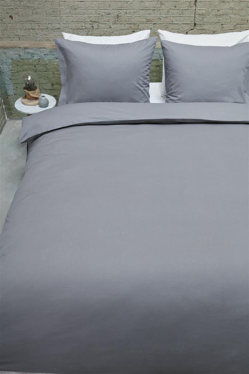 Beddinghouse Dekbedovertrek Organic Basic - 200 x 200/220 cm - Grijs