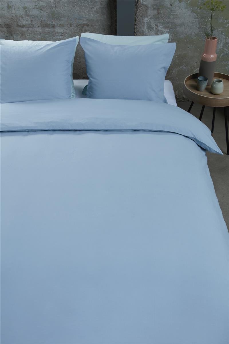 Beddinghouse Dekbedovertrek Organic Basic - 200 x 200/220 cm - Blauw