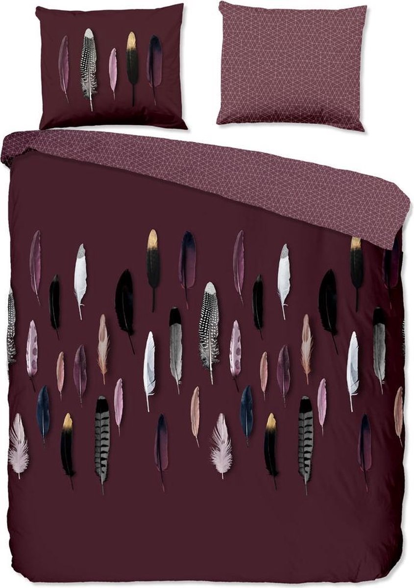 Good Morning Dekbedovertrek Feathers - 140 x 200/220 cm - Rood