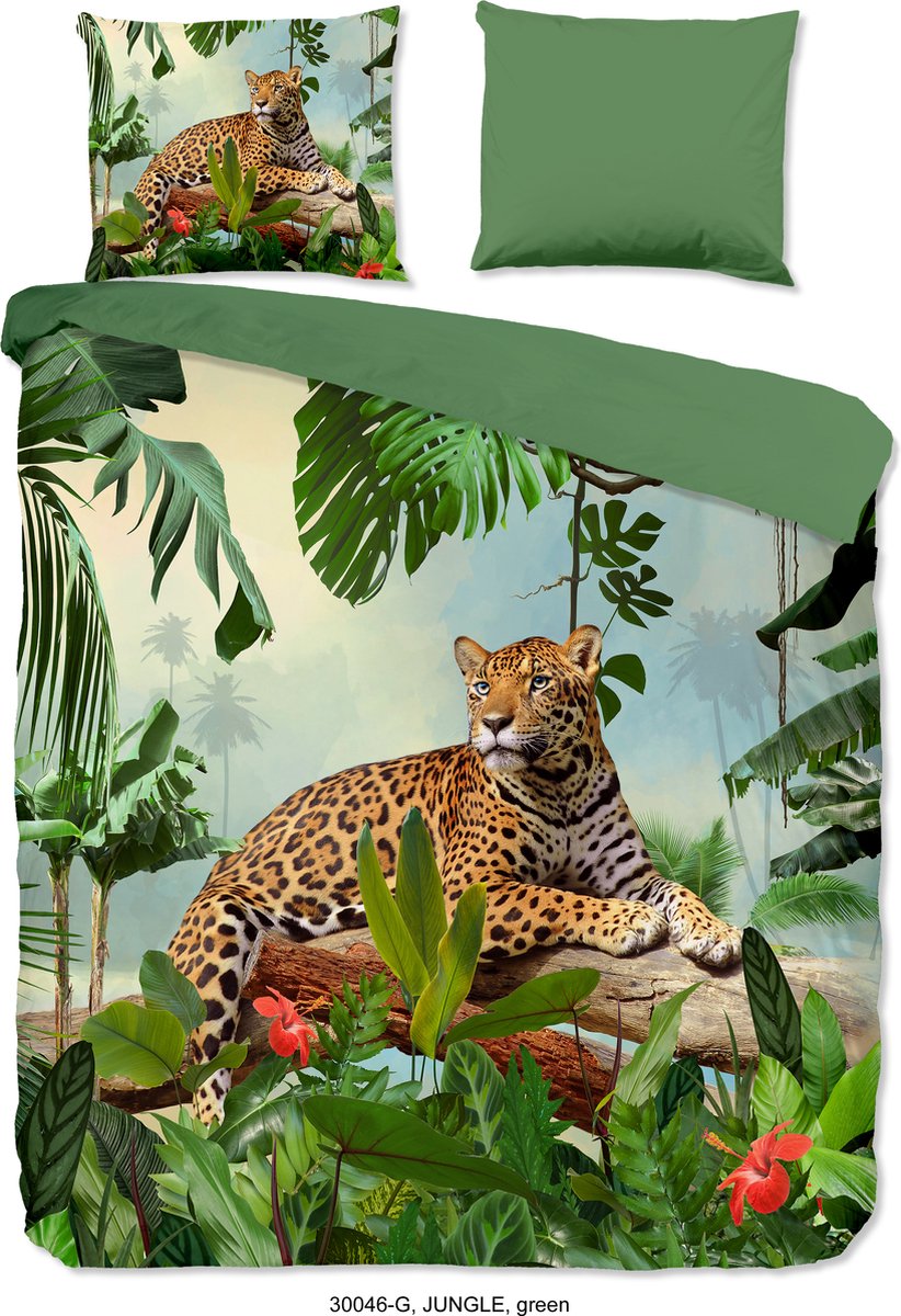 Good Morning Dekbedovertrek Jungle - 240 x 200/220 cm - Groen
